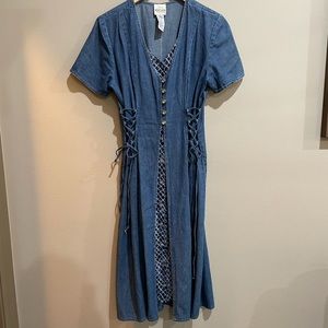 real vintage 90s jean dress